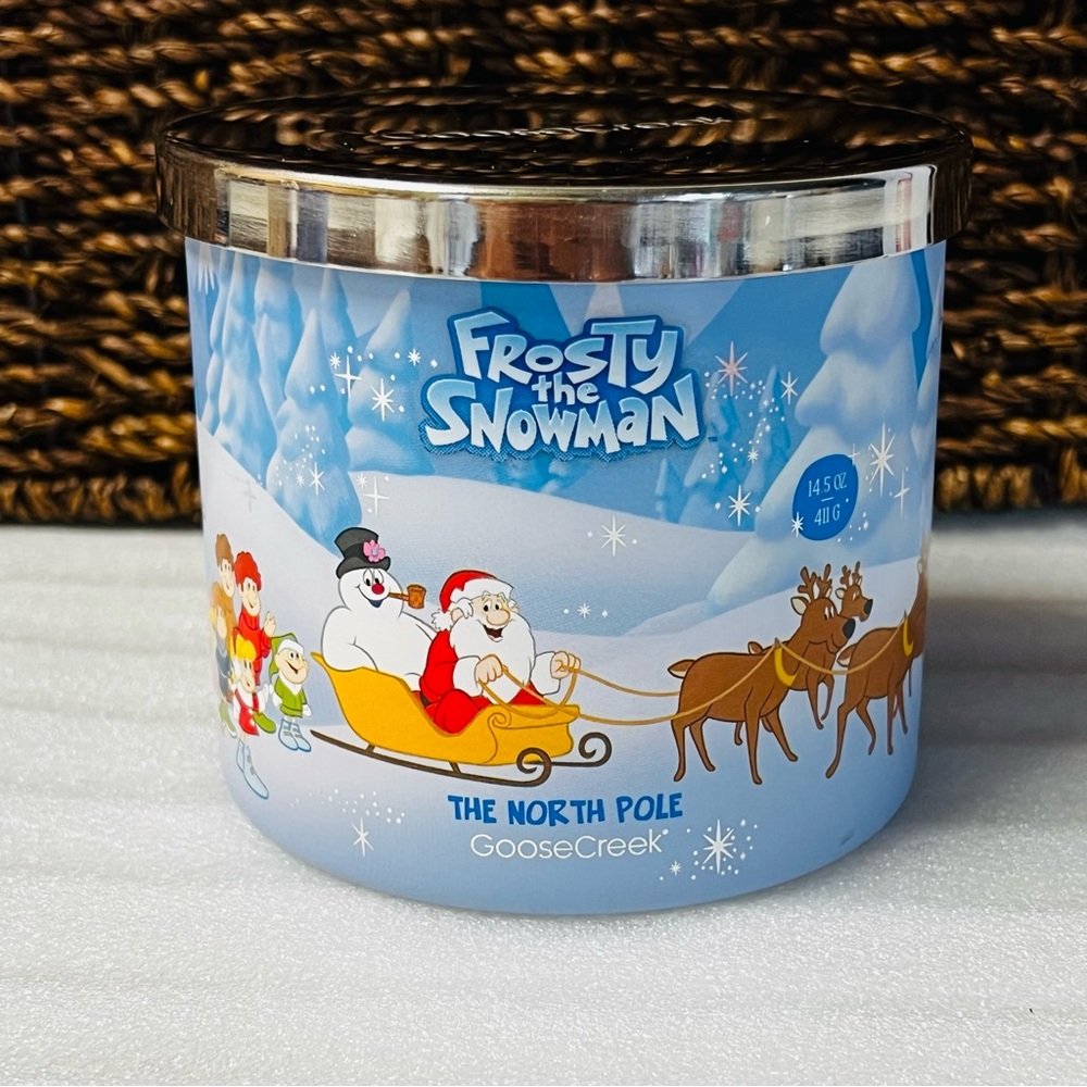 Goose Creek Frosty the Snowman The North Pole 3-Wick Candle Limited Edition
